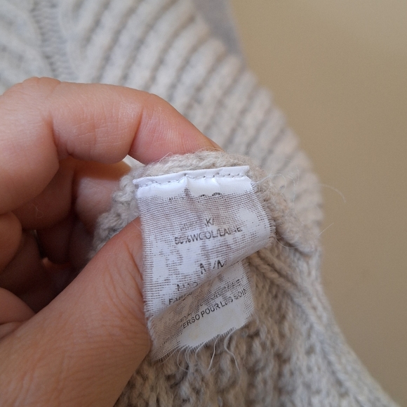 Vince Yak Wool Blend Chevron Cable Knit Sweater - Picture 3 of 6